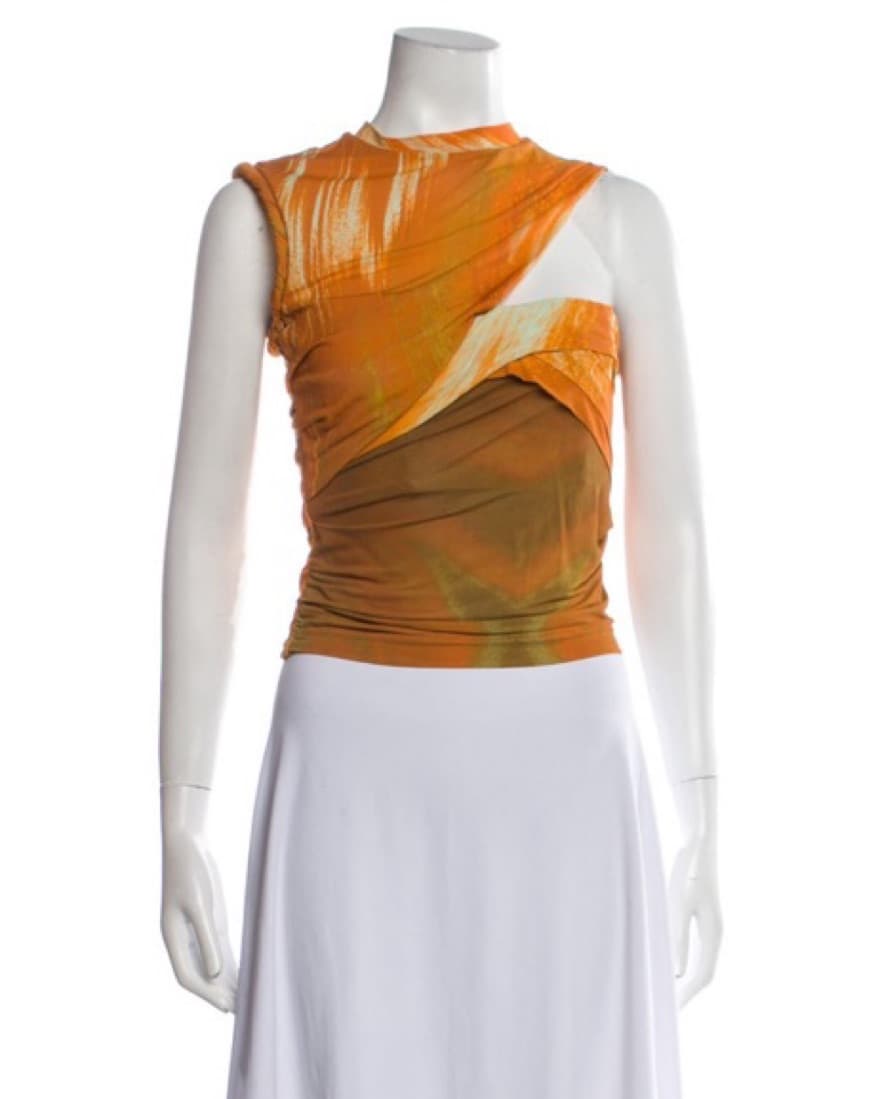 Jonathan Simkhai Printed Cut Out Top - Image 1