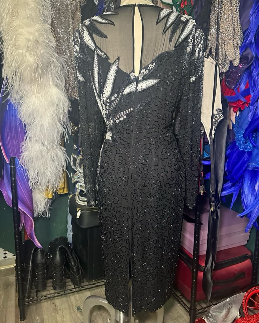 Vintage Saks Fifth Avenue Beaded Dress - Image 3