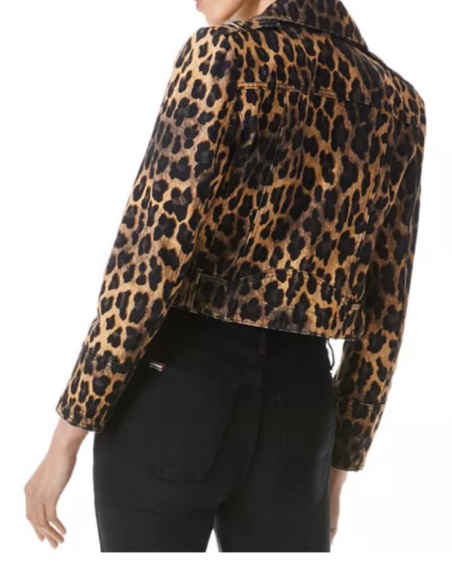 Alice + Olivia Leopard Print Moto Jacket - Image 5
