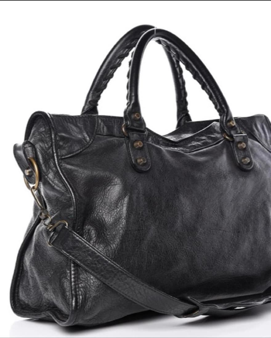Balenciaga Black Leather Medium City Bag - Image 3