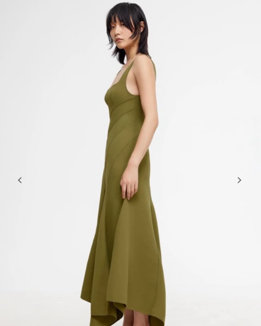 Olive Green Sleeveless Maxi Dress - Image 4