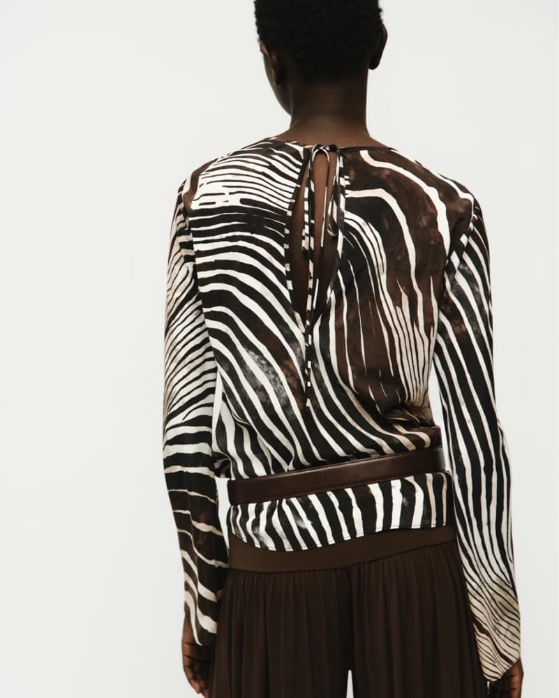 Mango Zebra Print Blouse  - Image 4