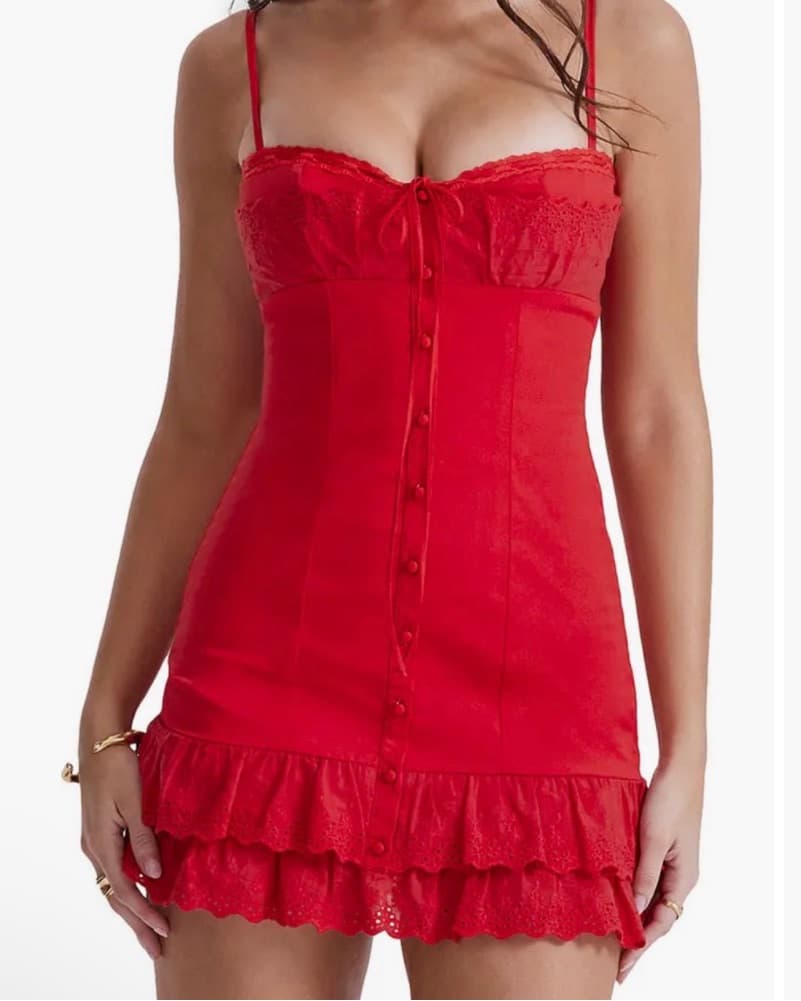 House of CB Luci Eyelet Mini Dress  - Image 1