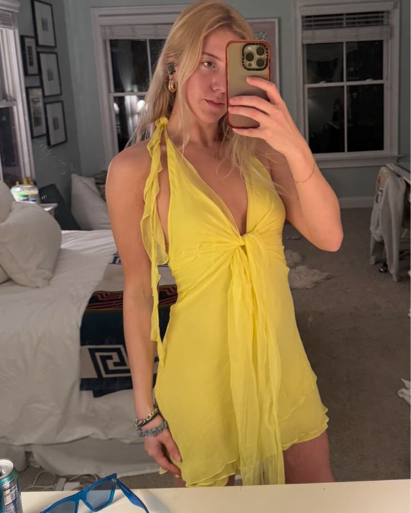 Blumarine Bright Yellow Dress - Image 2
