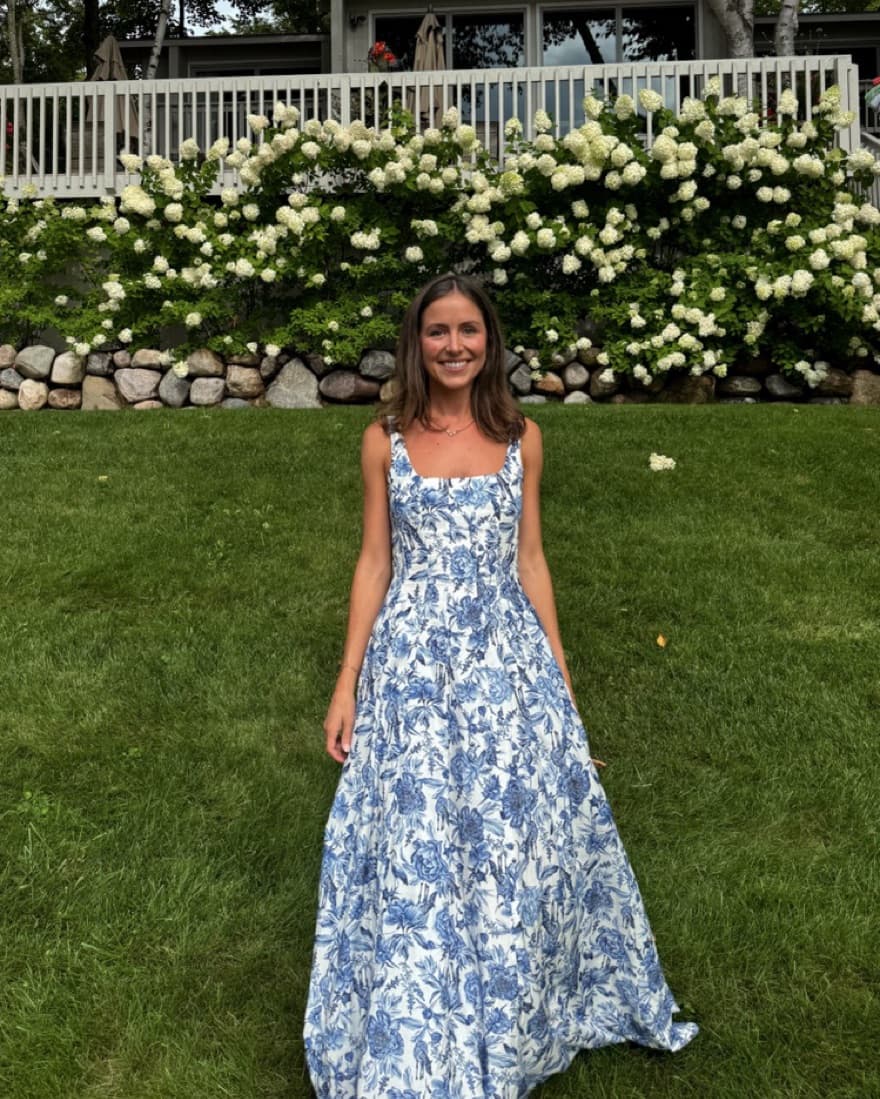 Aqua blue Claudette Floral Maxi - Image 2