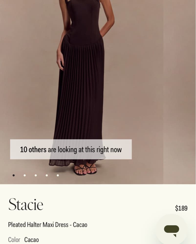 Meshki Stacie Pleated Halter Dress - Image 1