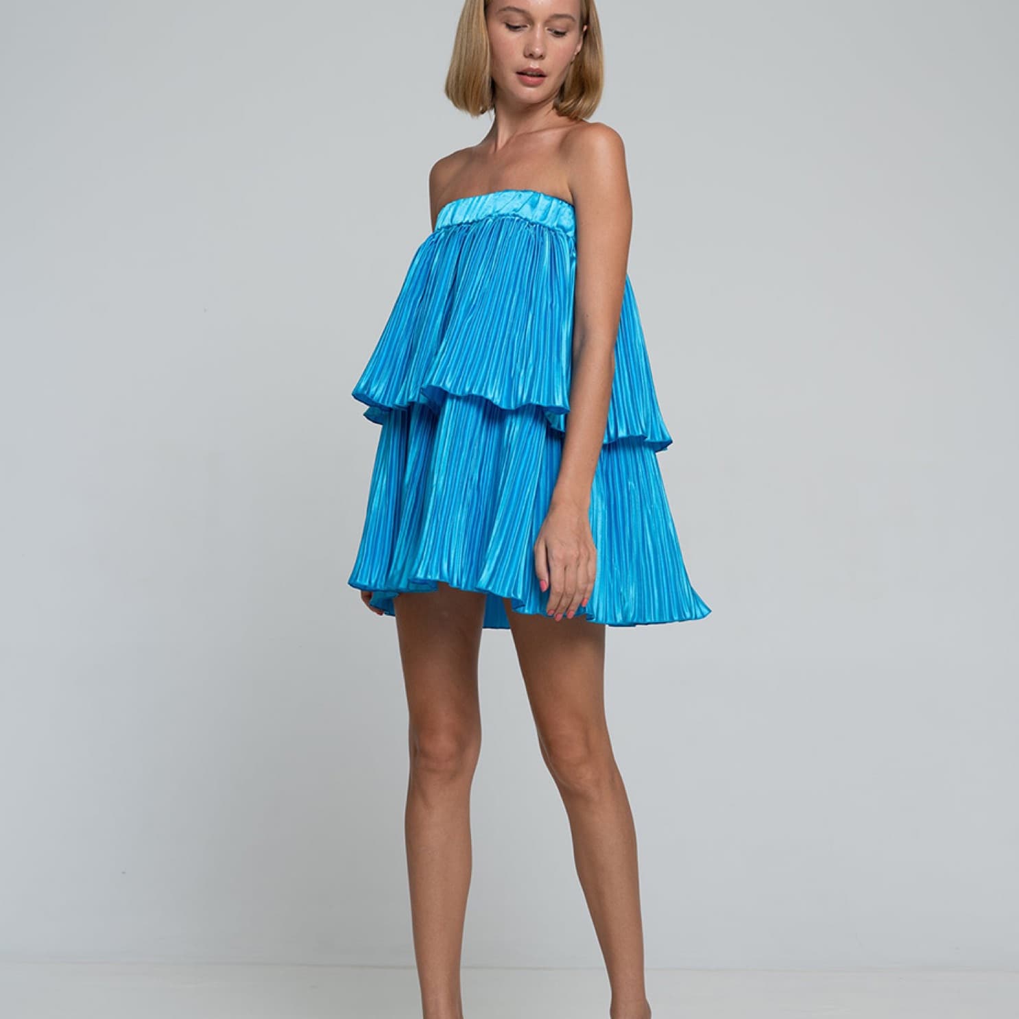 Lidee Mini Blue Dress - Image 2