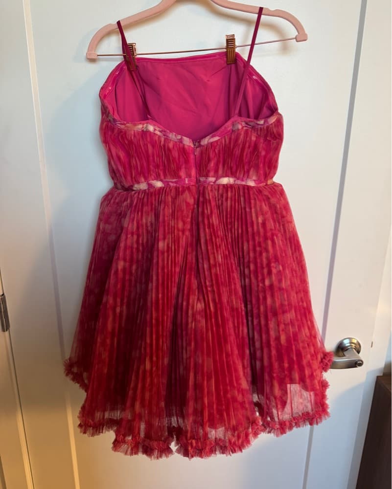 Vibrant Pleated Tulle Dress - Image 1