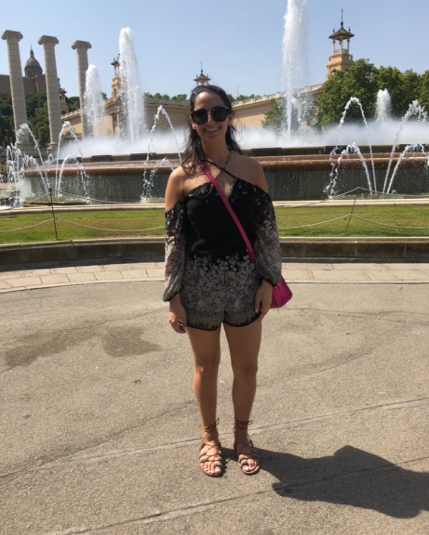 Black/foral Romper With Cold Shoulder - Image 2