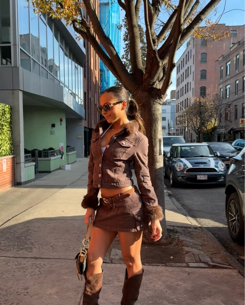 Danielle guizio Brown Skirt Set - Image 3