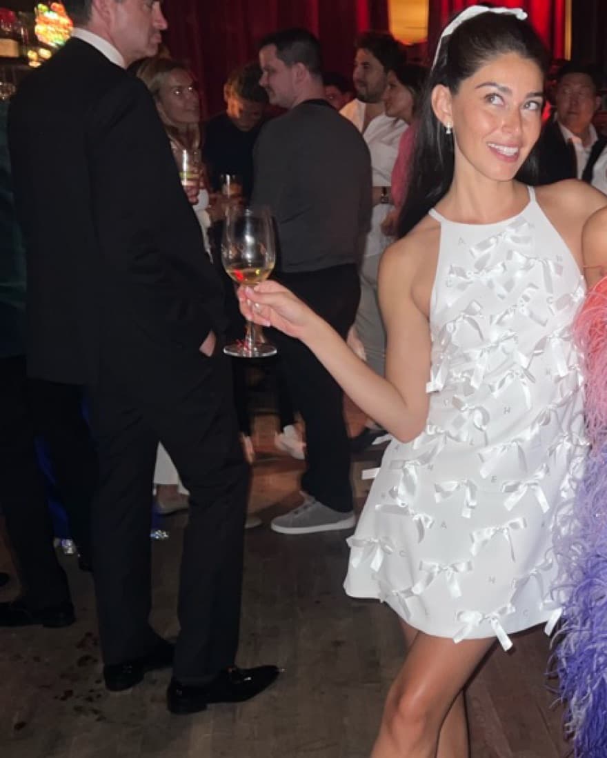 Chanel Rhinestone And Bow Mini Dress - Image 1