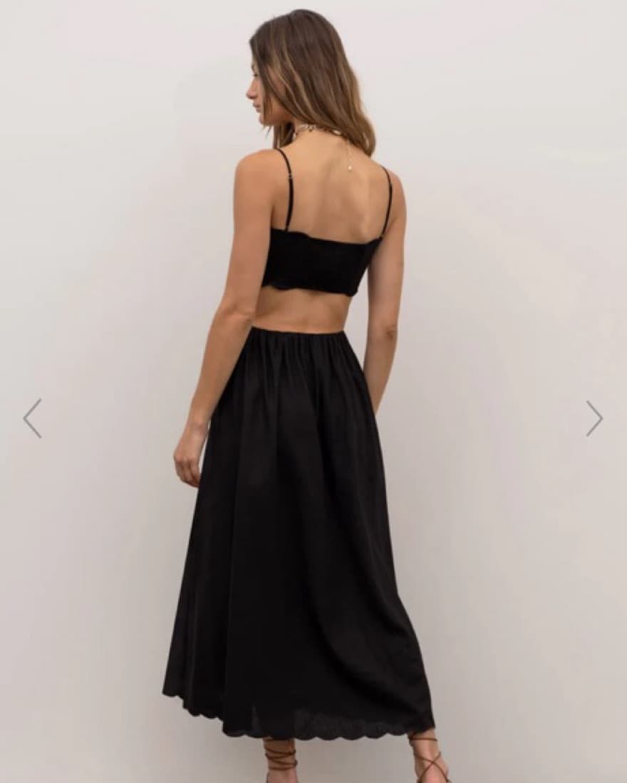 Moon River Midi Dress - Black - Image 2