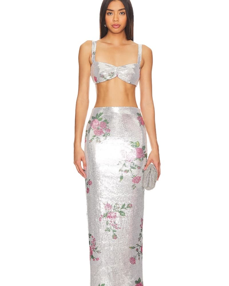 PIA SEQUIN TOP & SKIRT XS - Image 2