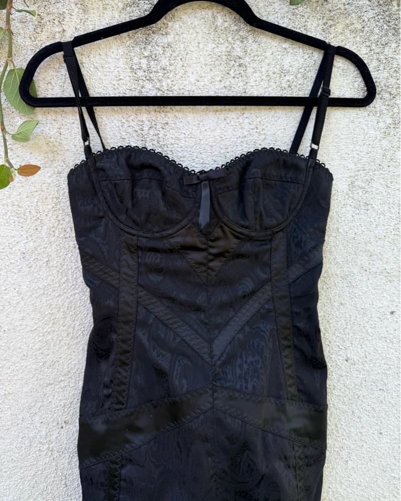 Dolce and Gabbana Black Bustier Dress - Image 3