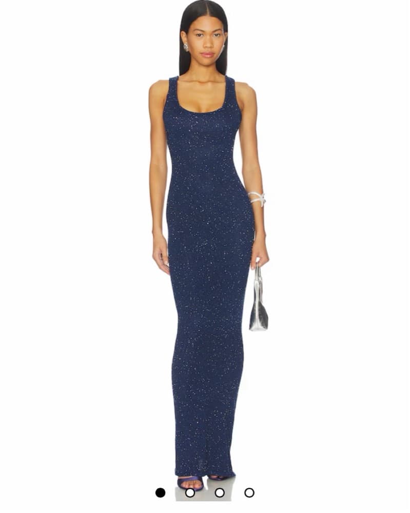 Ana Dress in Navy Sequin - Image 1
