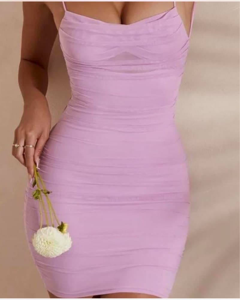 Oh Polly Lilac Mini Dress - Image 1