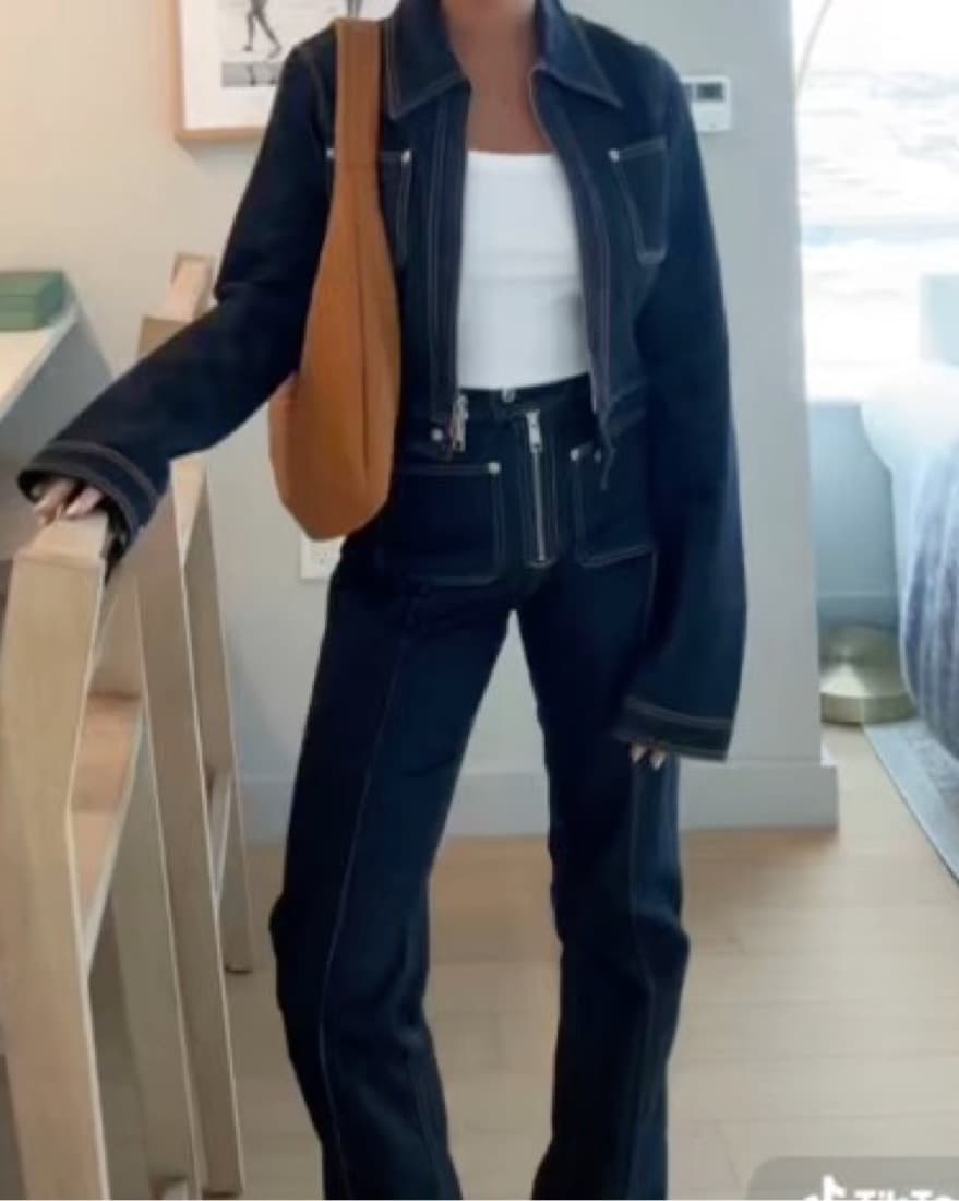 helsa slim pant and denim jacket  - Image 3