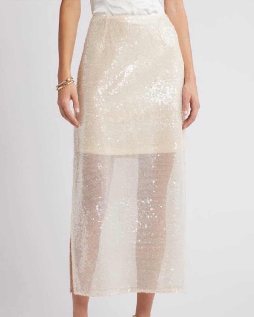 Sparkly Sequin Midi Skirt - Image 1