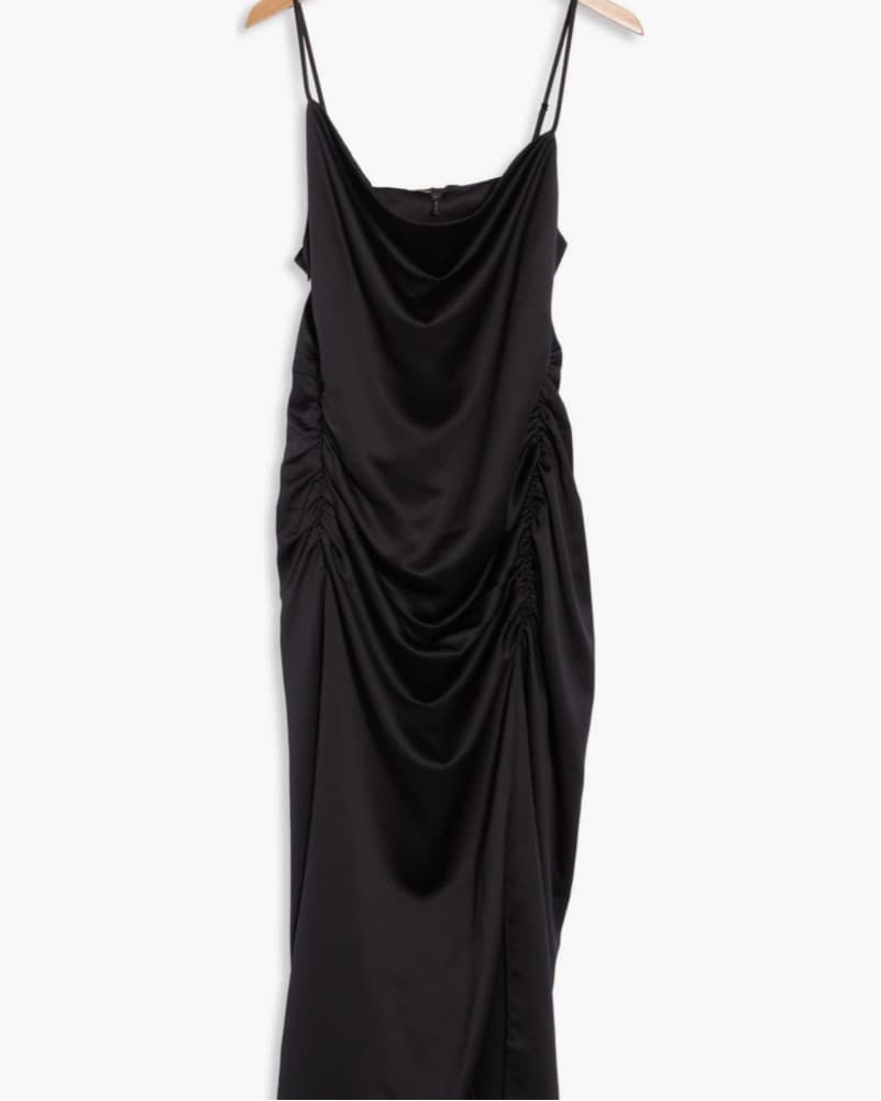 Maje Rinoir Ruched Maxi Dress - Image 3