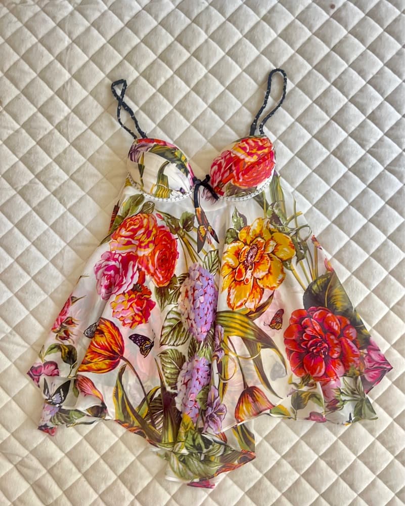 Floral Bustier Top - Image 1
