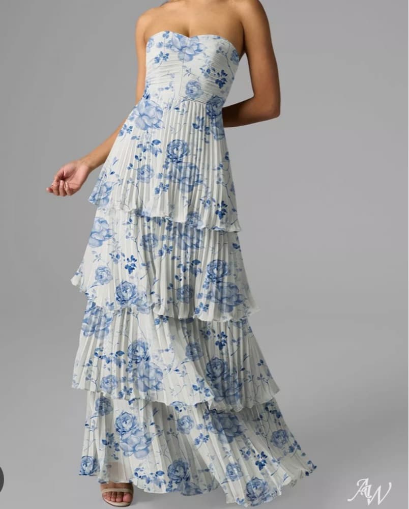 Floral Pleated Maxi Dress - Image 1