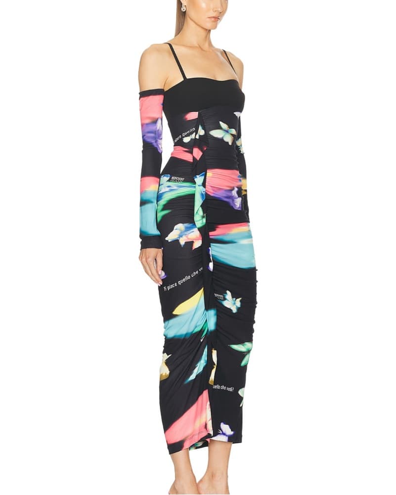 moschino butterfly print midi dress - Image 3