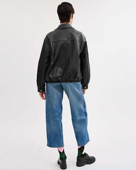 Coach Black Oversized Leather Jacket - Image 4
