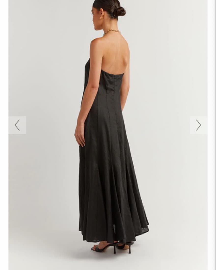 DISSH Black Linen Midi Dress - Image 2