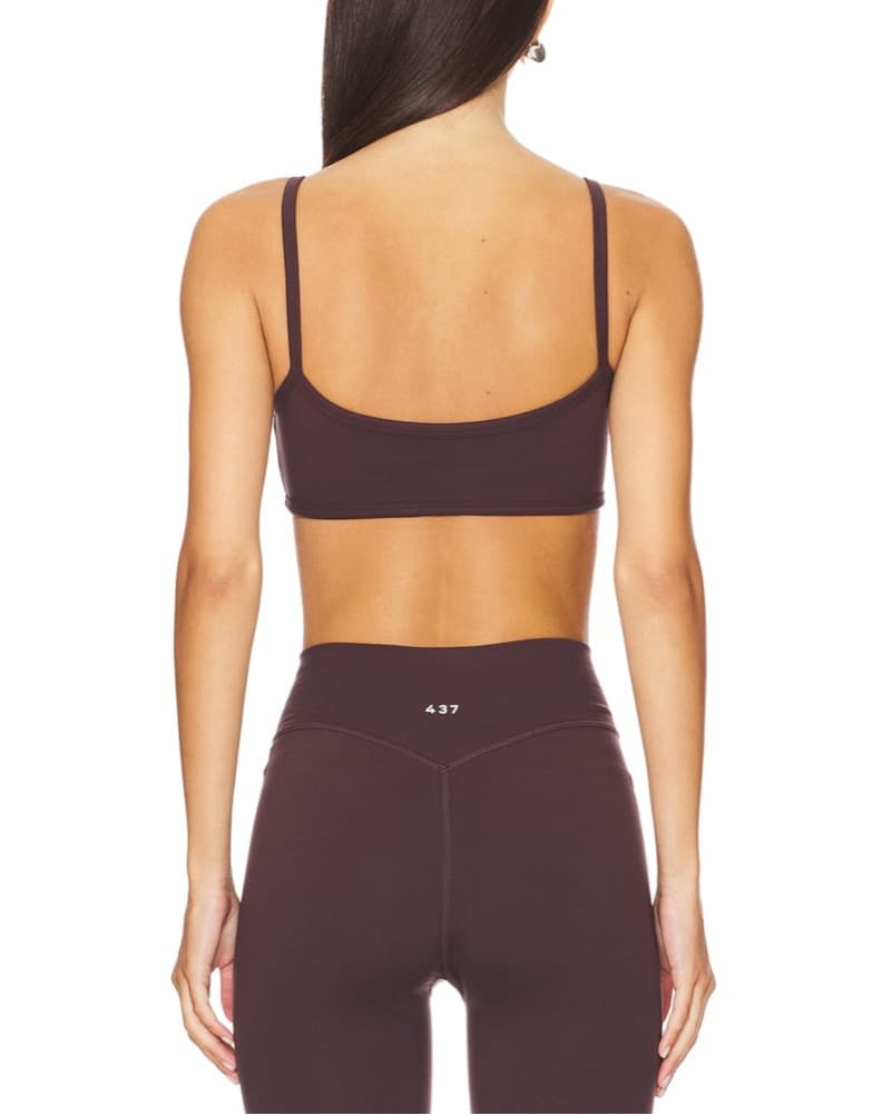 437 Workout Set In Espresso & Wrap Top - Image 2