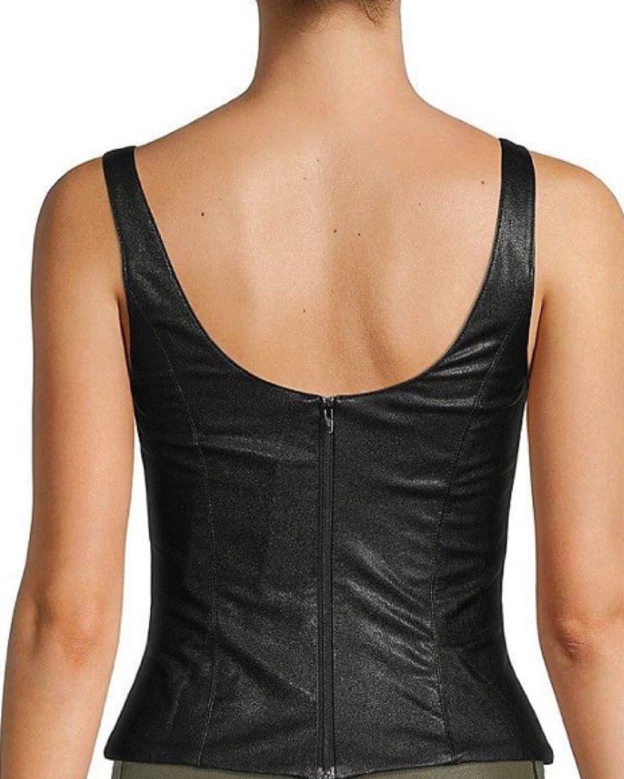Amanda Uprichard Faux Leather Top  - Image 2