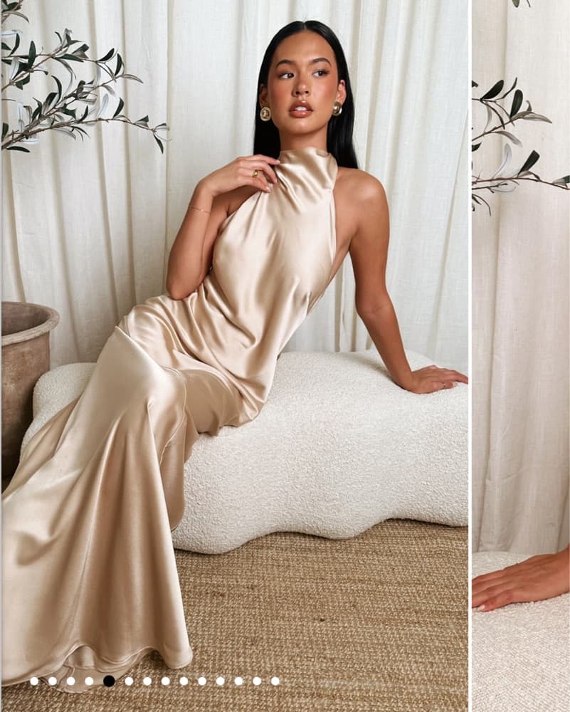 Gold Maxi Dress - Image 2