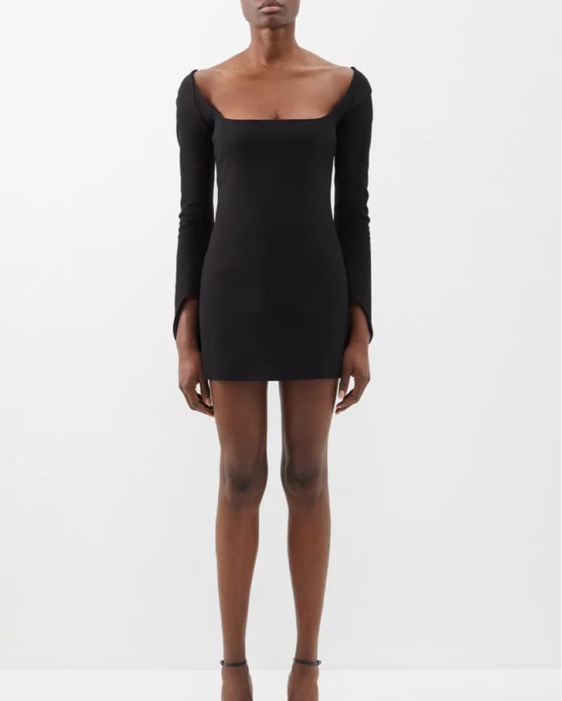 KHAITE Long Sleve Mini Dress - Image 4