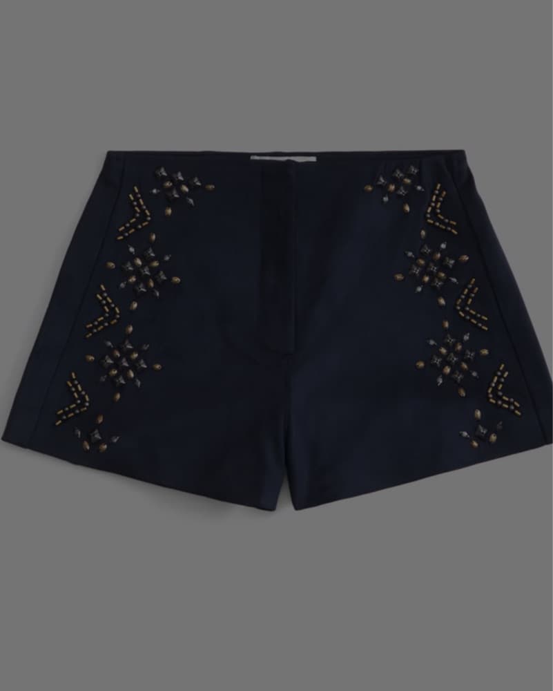 Suede embellished mini shorts  - Image 3