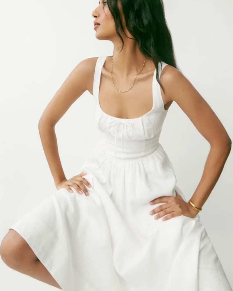 Reformation Balia Linen Dress - Image 4