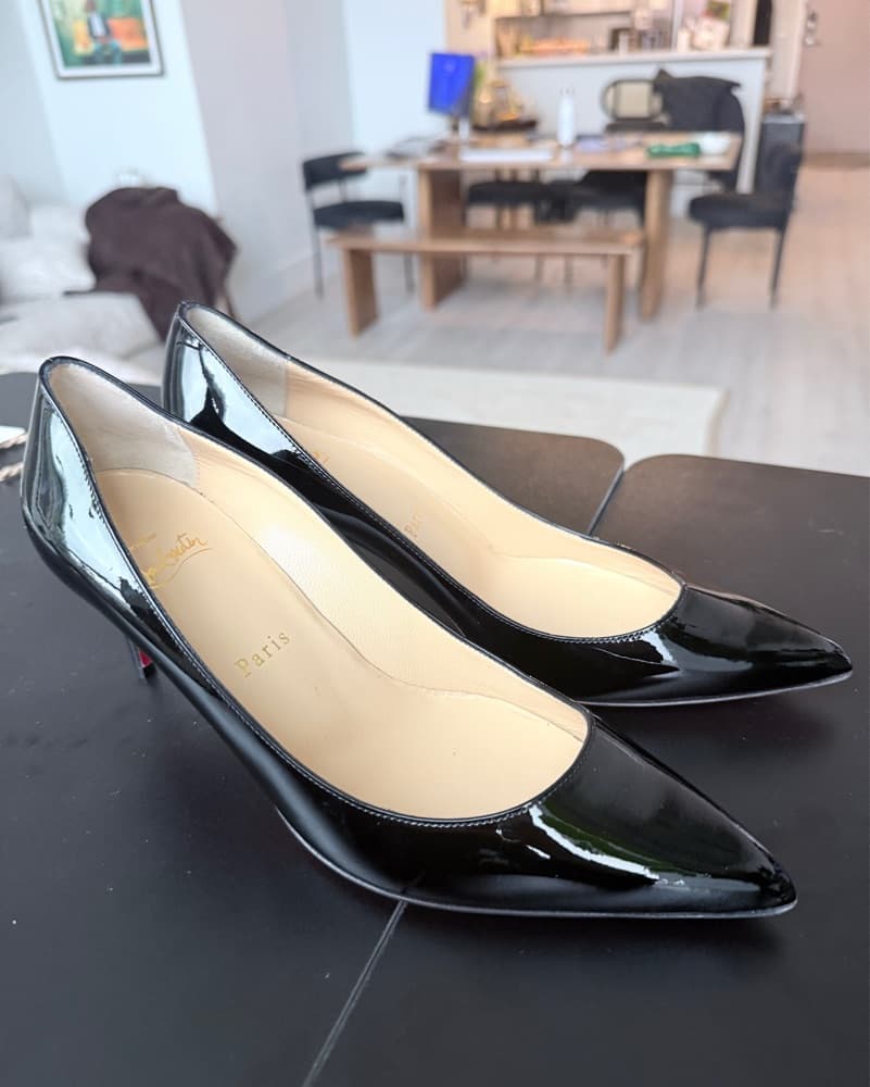 Louboutin Black Patent Leather Pumps - Image 4