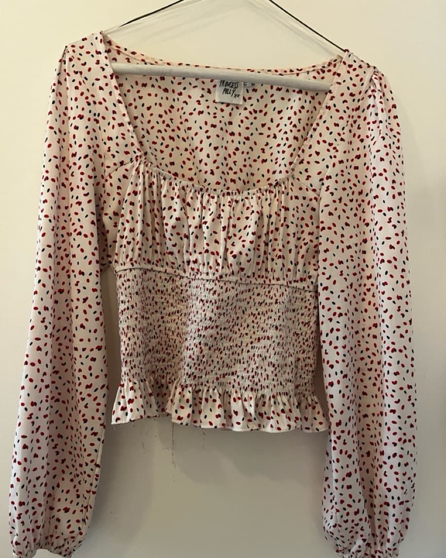 going out top with small polka dots - Image 1