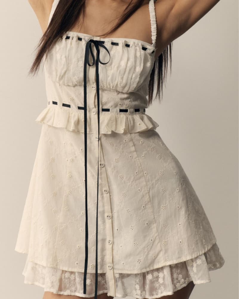 For Love And Lemons Eyelet Mini Dress - Image 3