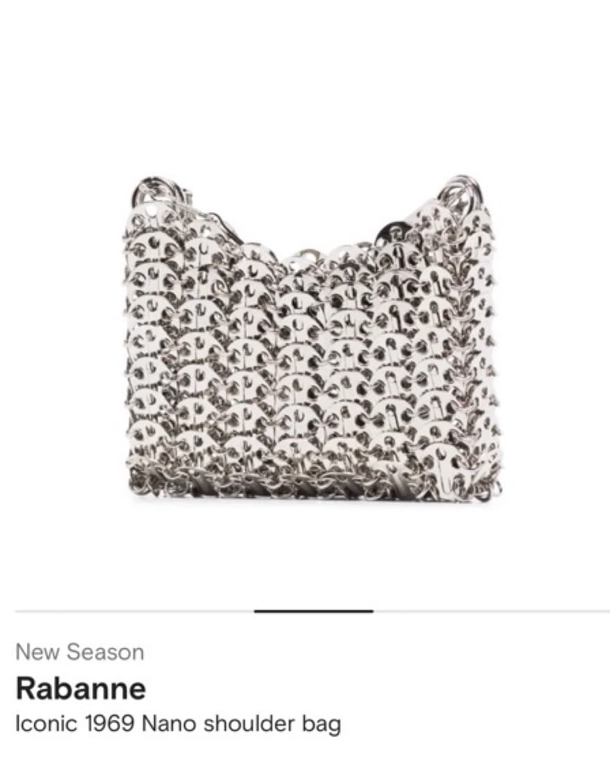 Paco Rabanne Silver Nano Shoulder Bag - Image 1