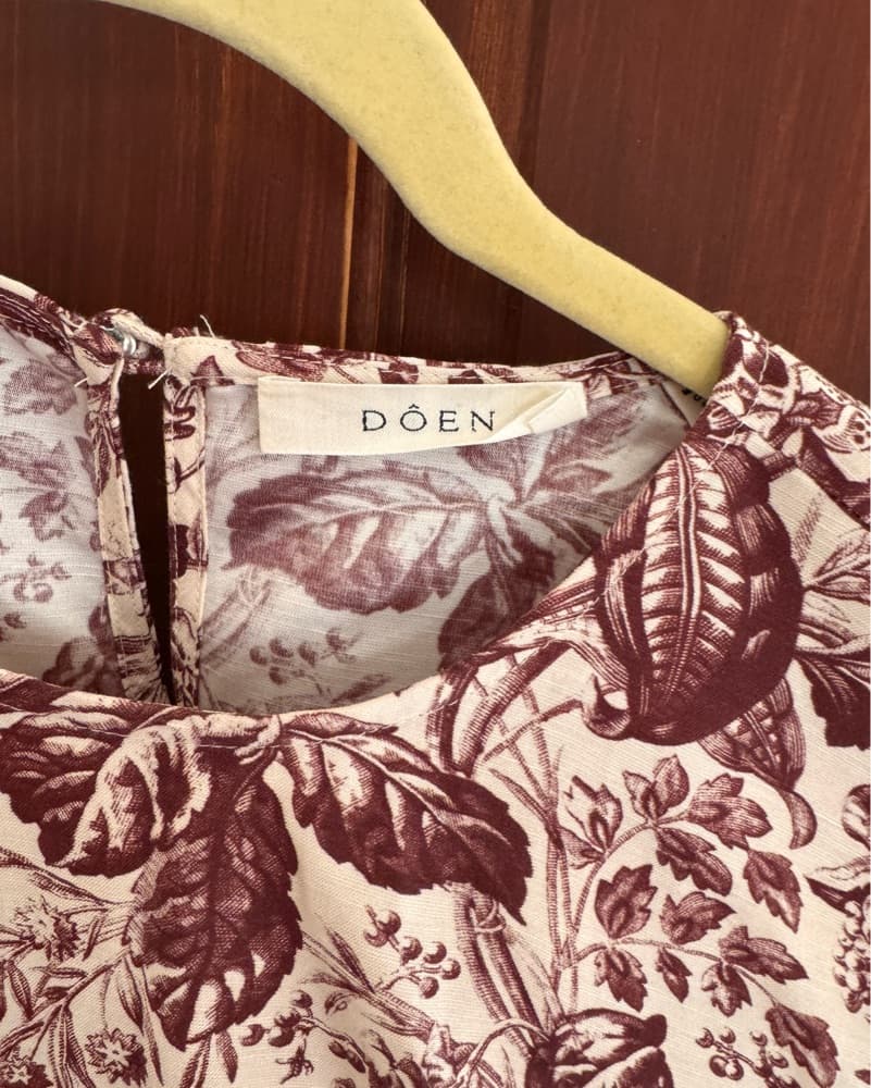 Doen Belina Linen Dress Toile Botanique - Image 3