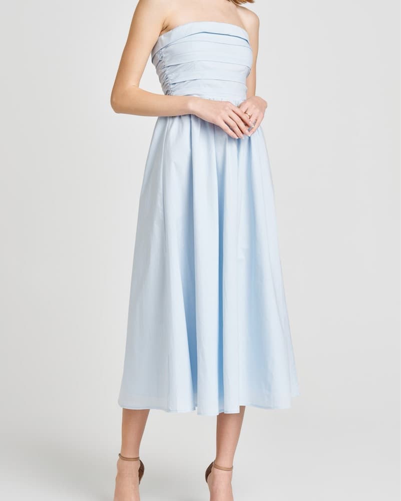 Wafy Blue Midi Dress - Image 2