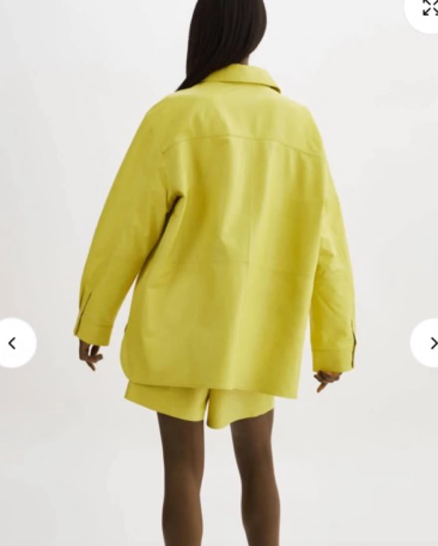 Lamarque Yellow Leather Shirt - Image 2