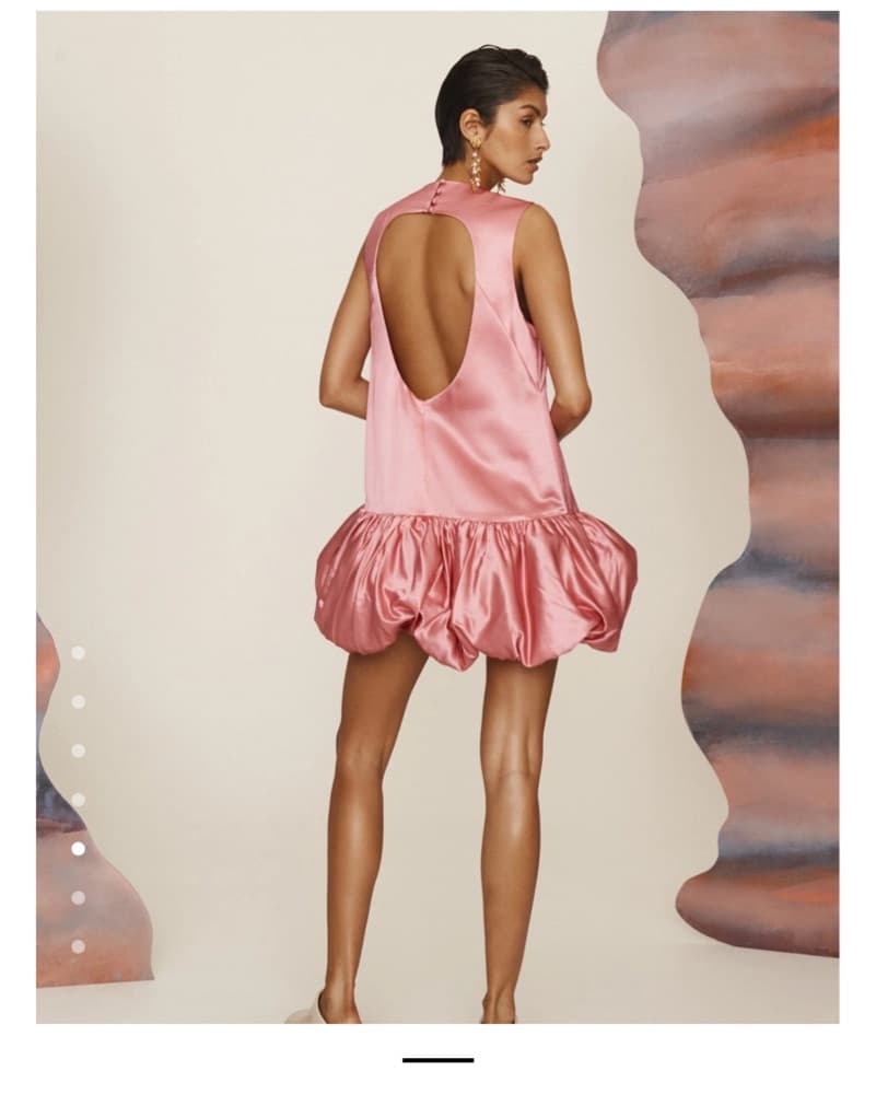Alemais Neptuna Pink Satin Bubble Dress - Image 1