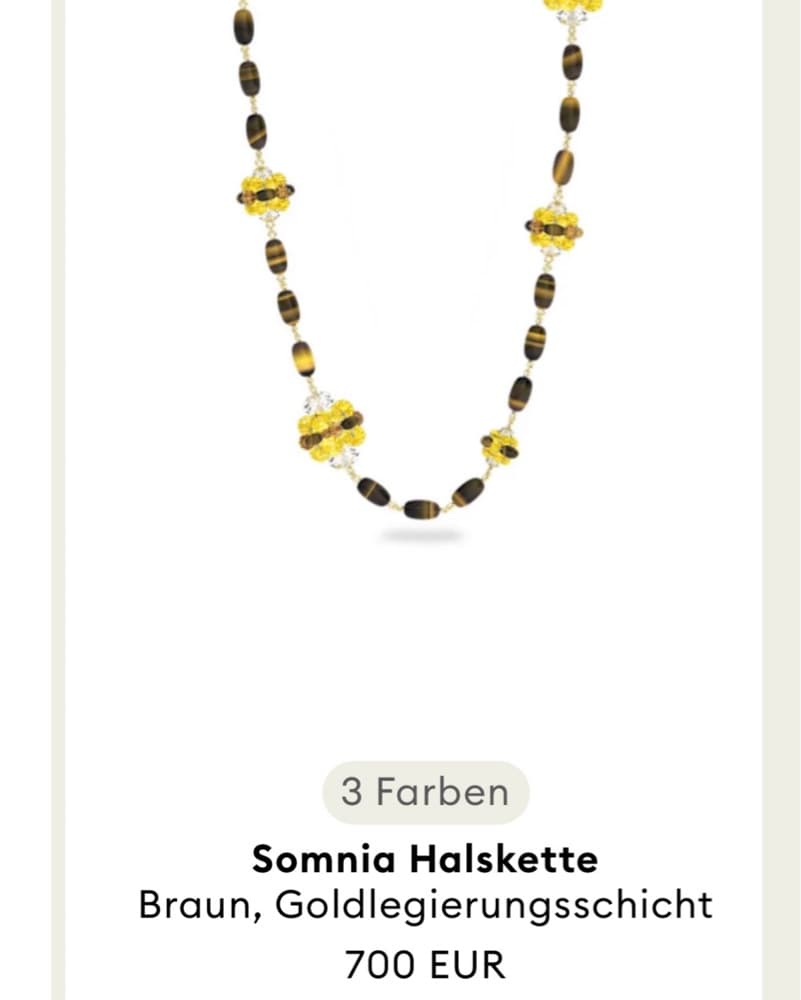Swarovski Brown Beaded Necklace  - Image 2