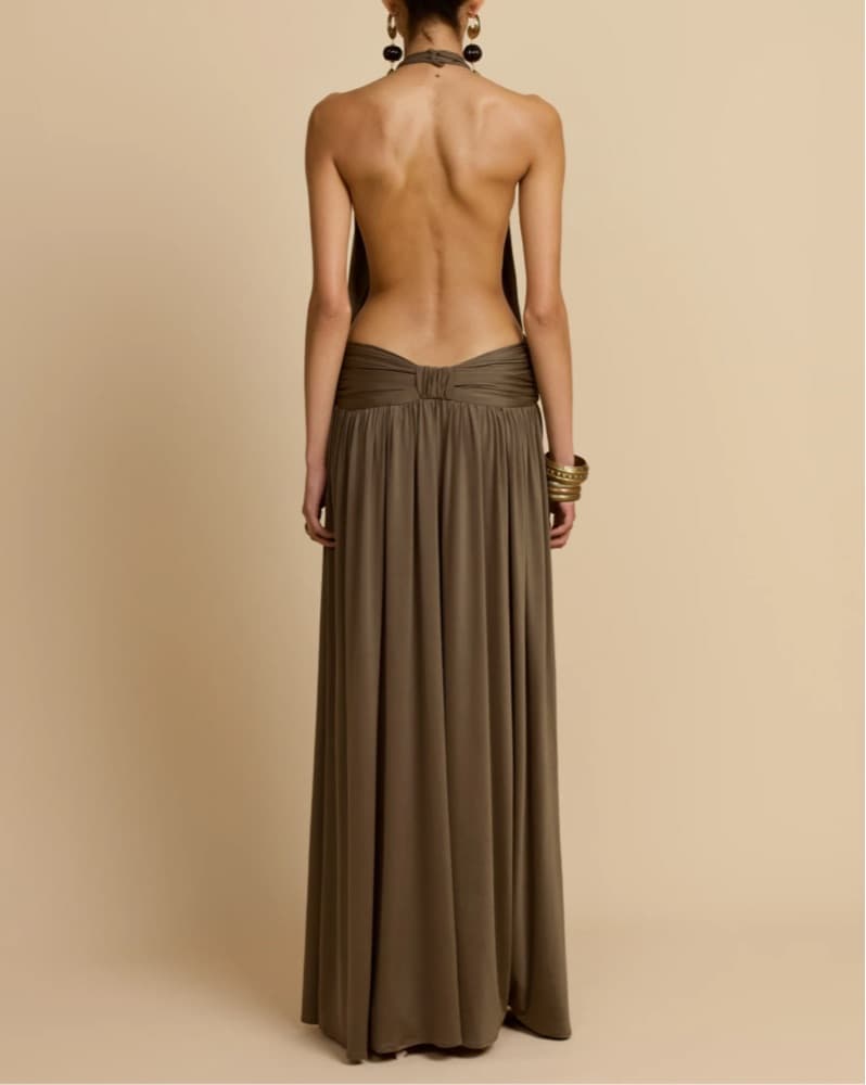 Arcina Ori - Santina Dress Khaki - Image 2