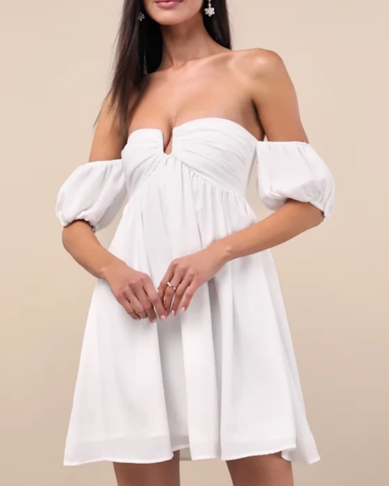 Off The Shoulder Mini Dress - Image 1