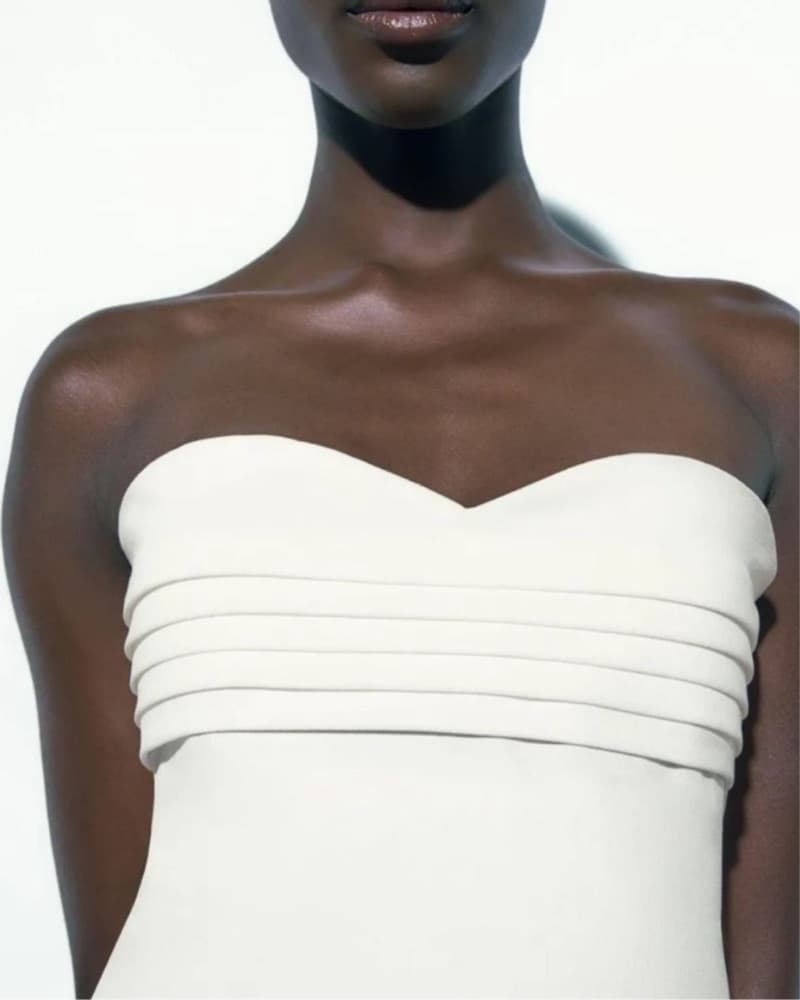 midi bodycon dress sleeveless white wedd - Image 4