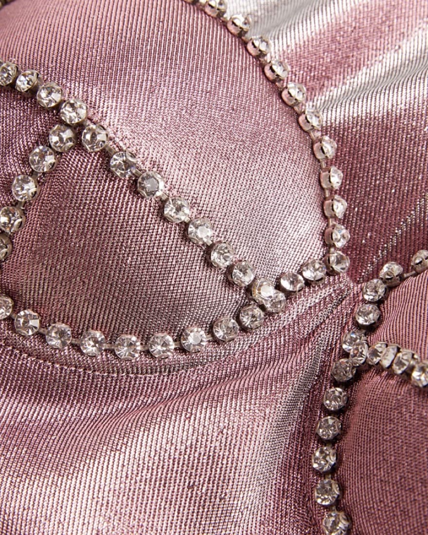 $980 Area Crystal Balconette Dress - Image 3