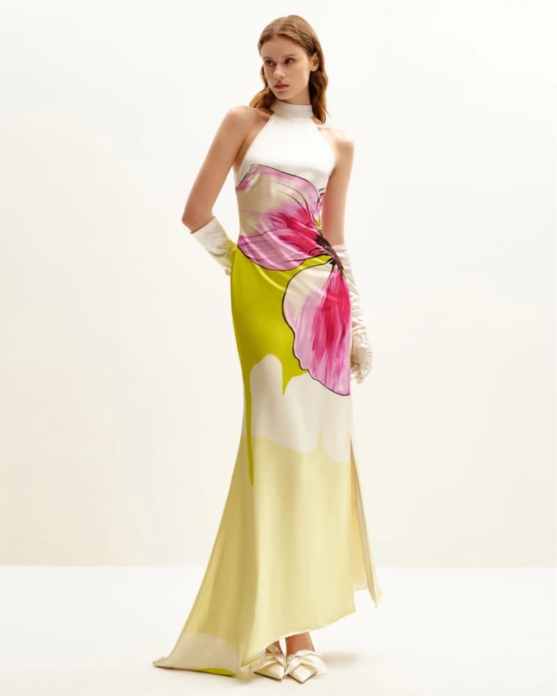 JW PEI Olivia Floral Halter Gown - Multi - Image 1