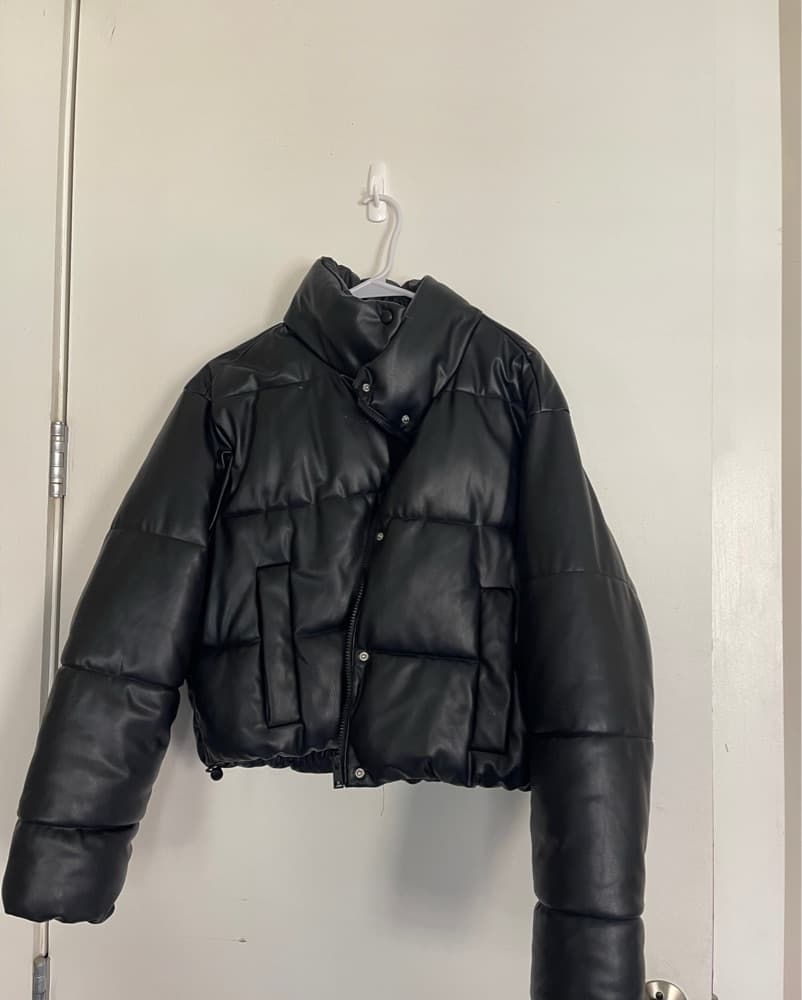 Zara leather Puffer Jacket - Image 1
