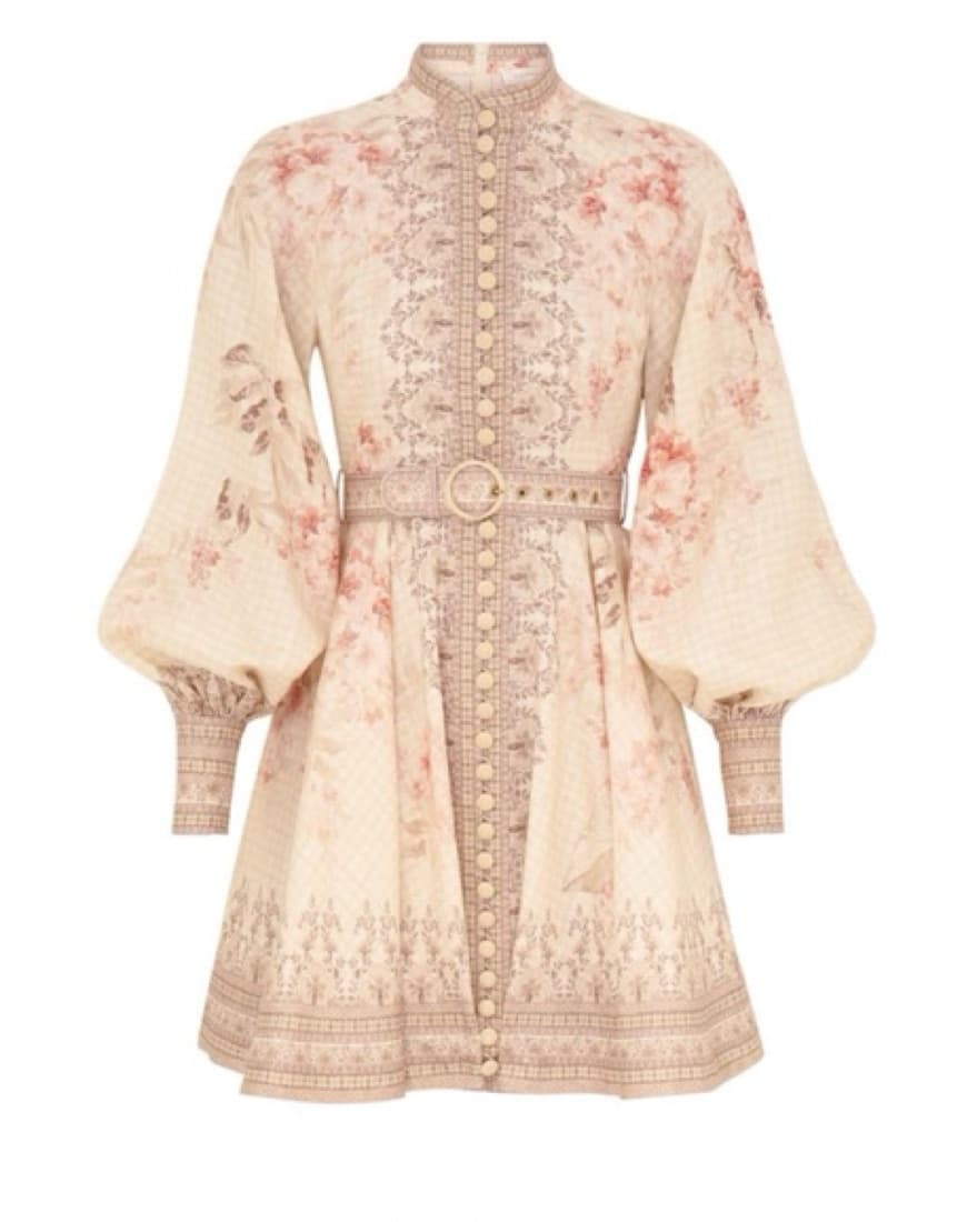 ZIMMERMAN MINI Ruffle Lace Floral Dress - Image 1